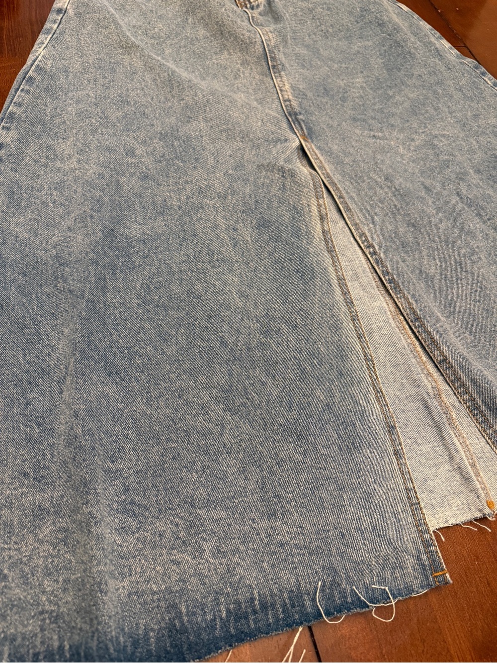 Aaron & Amber washed denim maxi skirt - Picture 6 of 9